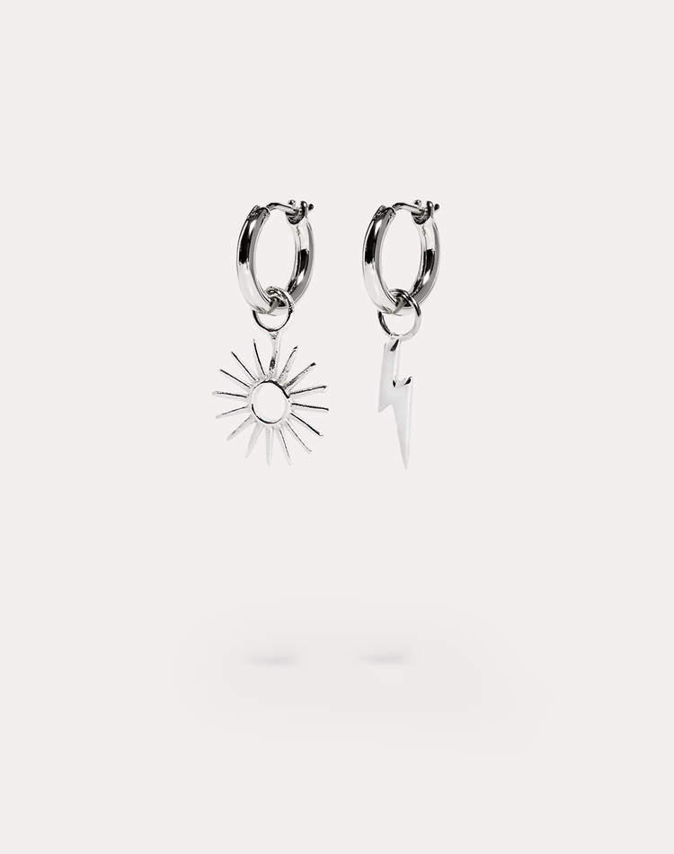 Amelia & Thora on the Mili Silver Hoops